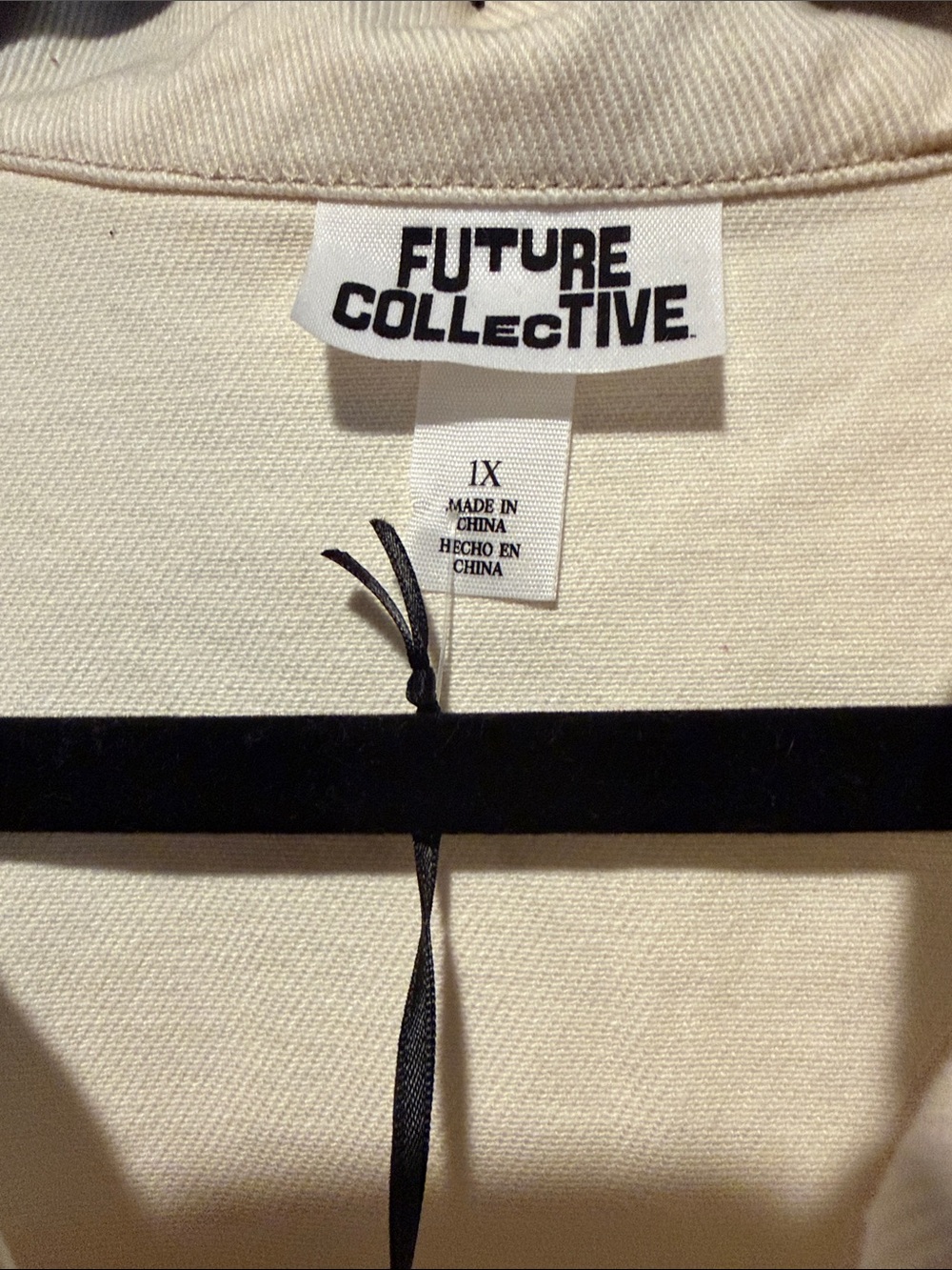 Future Collective Cream Utility Jacket - Neutral Button-Front - Picture 3 of 6